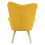 Living And Home (Yellow) Linen Upholstered Tufted Button Accent Armchair 5