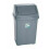 (Silver Grey) 50L Plastic Waste Swing Bin Home Rubbish Dustbin 1