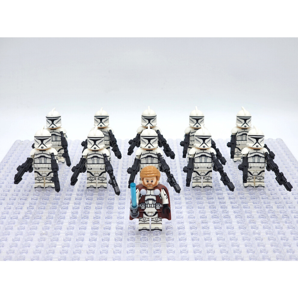 Star Wars Clone Commander Obi-Wan Phase 1 Clone Troopers 11 Minifigures Set