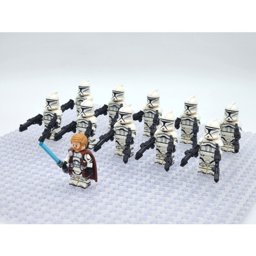 Star Wars Clone Commander Obi-Wan Phase 1 Clone Troopers 11 Minifigures Set - ABS Plastic, Ages 4+ 2
