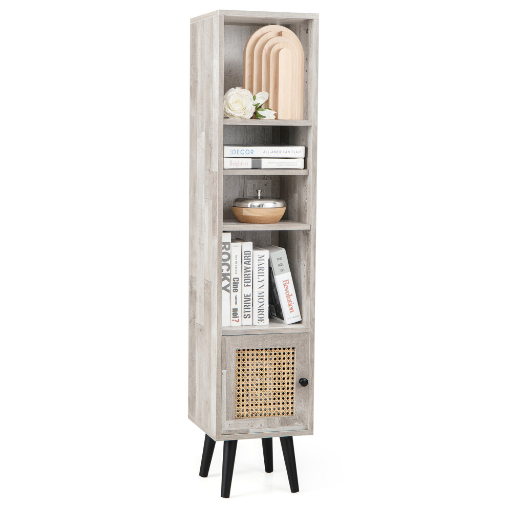 Casart Bathroom Slim Cabinet Tallboy Organiser W/12-Position Adjustable Shelf