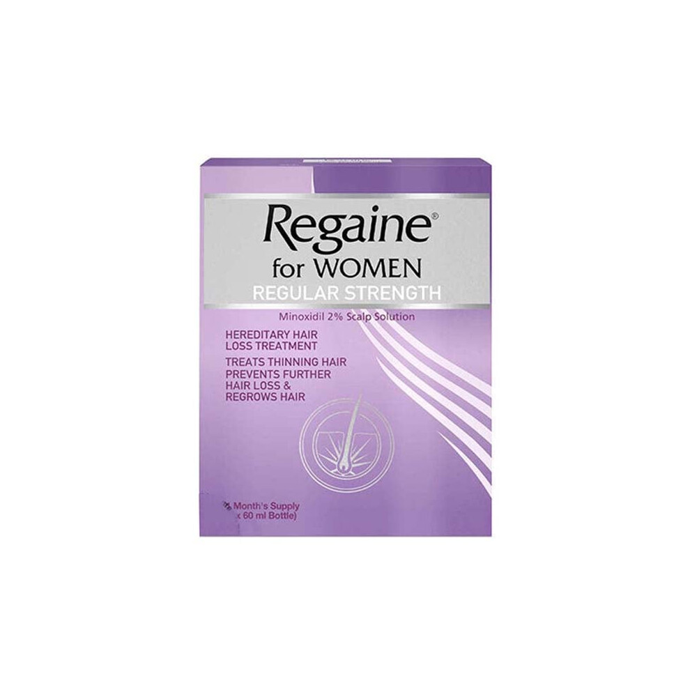 Regaine 2% Topical Solution for Women Clinically Proven Hair Growth Treatment, Reduces Hair Loss - 60ml