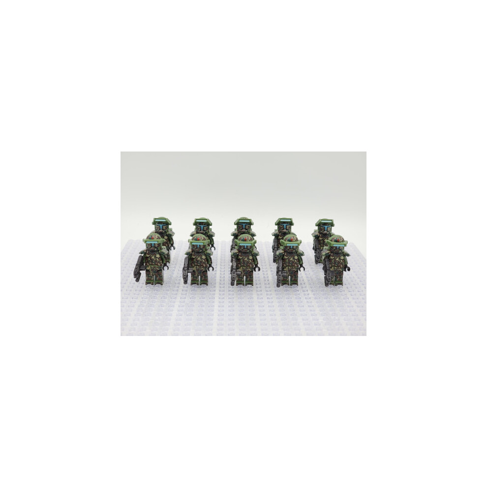 (Type-1) Star Wars Kashyyyk Clone CommandosPhase 1 Custom Armored Clones Minifigures 10pcs/Set