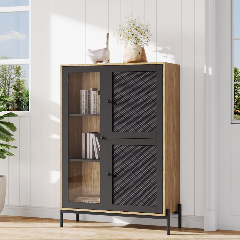 Straw Doors Storage Cabinet