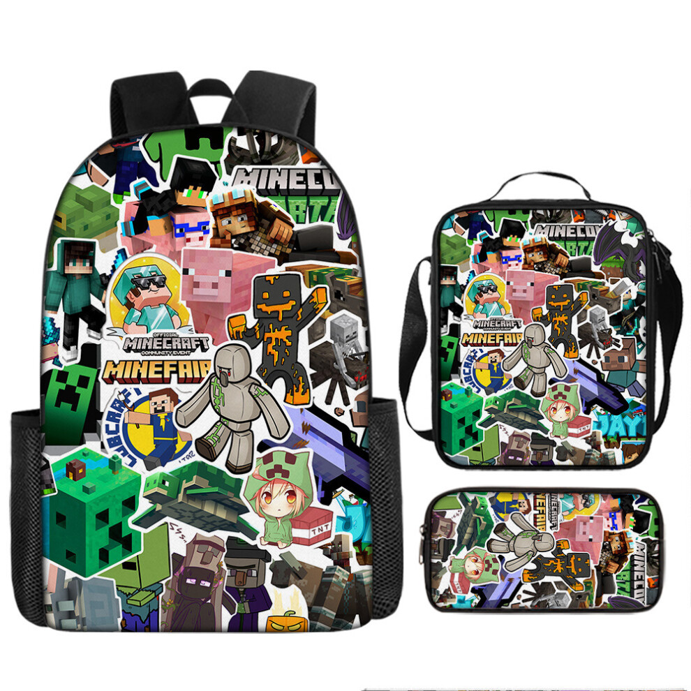 (A4) MINECRAFT cartoon student school bag travel backpack