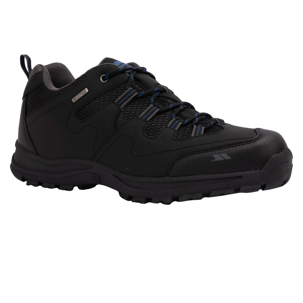 Men's Trespass Mens Finley Low Cut Hiking Shoes - Black/Multi - Size: 9 uk