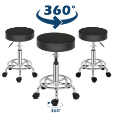 Stool Swivel Black Adjustable Height Chair Office Desk PC Bar Stool