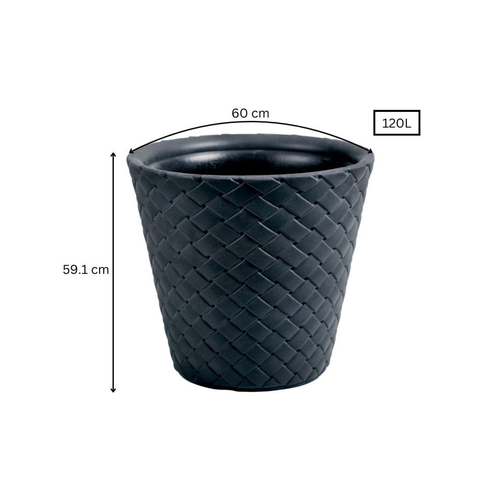 (120 L) Deluxe Flower Pot Extra Large Anthracite 27L-120L