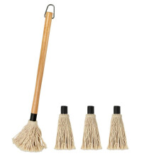 Bbq Basting Mops 18 Inch Grill Basting Brush Wooden Long Handle With