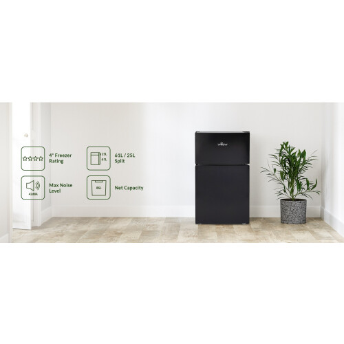 Willow Appliances Willow WB50UCFF Under Counter Fridge Freezer - Black 1