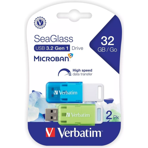 Verbatim Verbatim SeaGlass - USB 3.2 Gen 1 Drive - 32GB - 2 pack