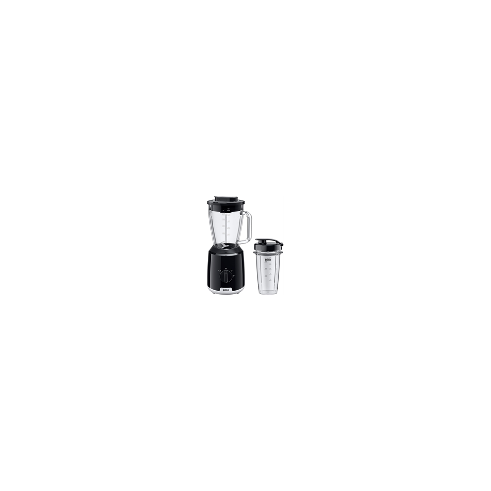 Braun PowerBlend 1 Jug Blenders With Smoothie2Go Bottle 600W 1.5 Litre