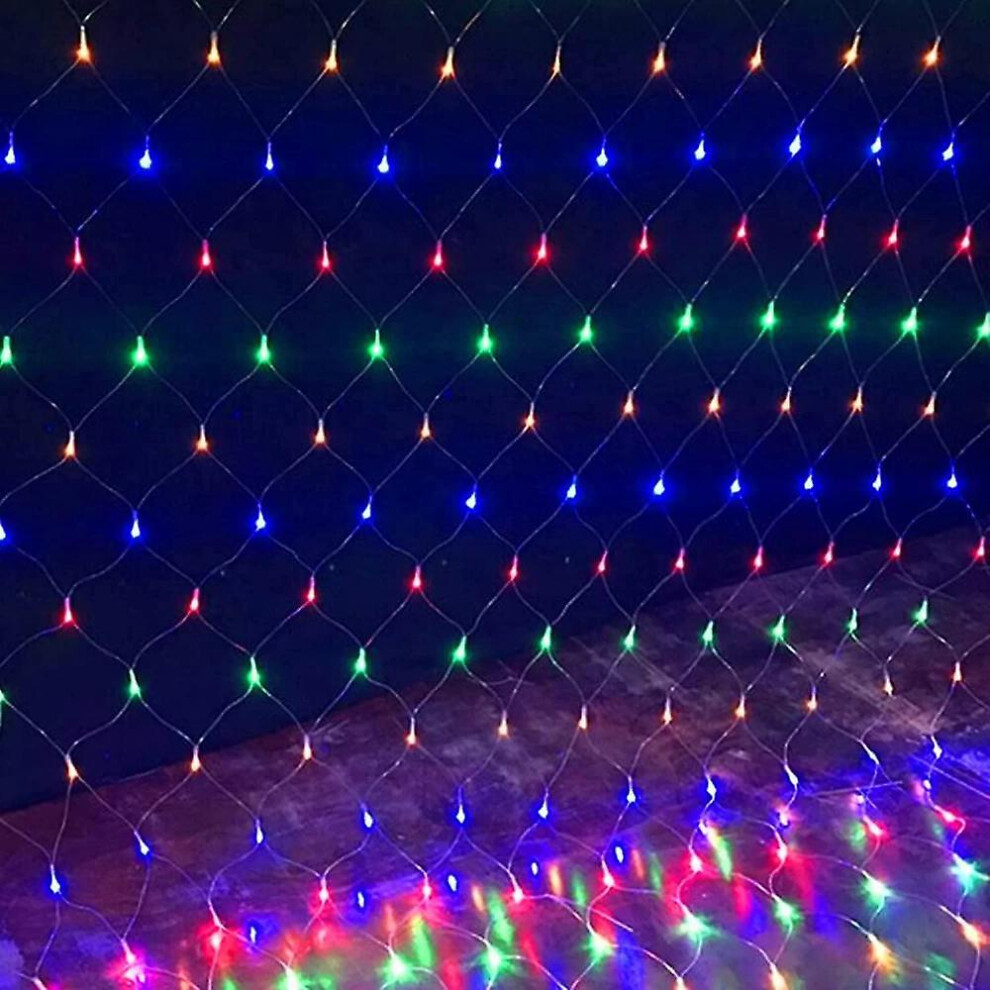 (A563) Star Lighting Strings Solar Light Fishing Net Lights Waterproof Outdoor Christmas Lights Decor Bushes Garden Party Xmas Tree