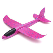 (Rose Red) Strong Large Foam Glider Stunt Plane Kids Hand Thrown Outdoor Garden Toy