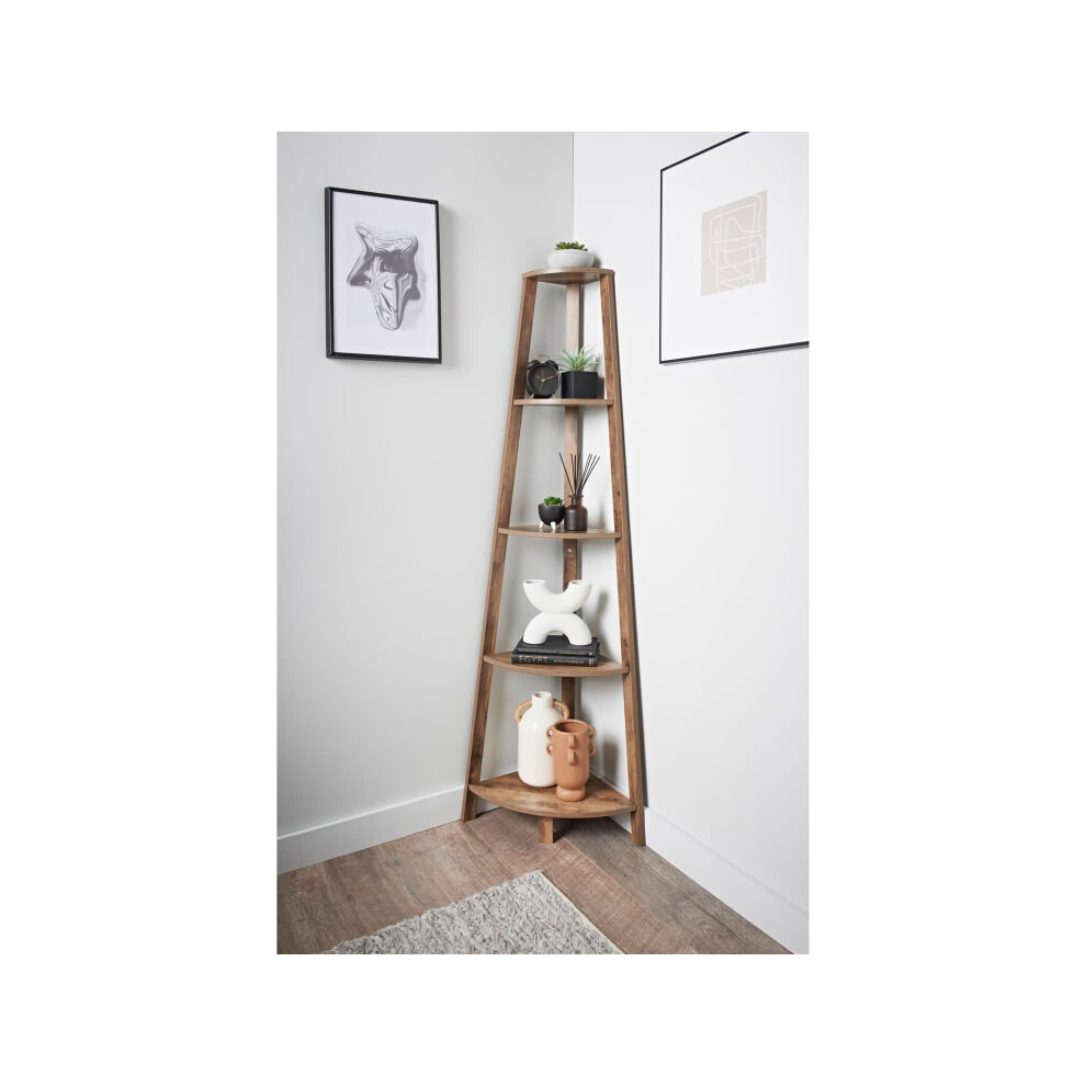 Elegant Tromso 5Tier Corner Shelving Unit stylish storage to your home