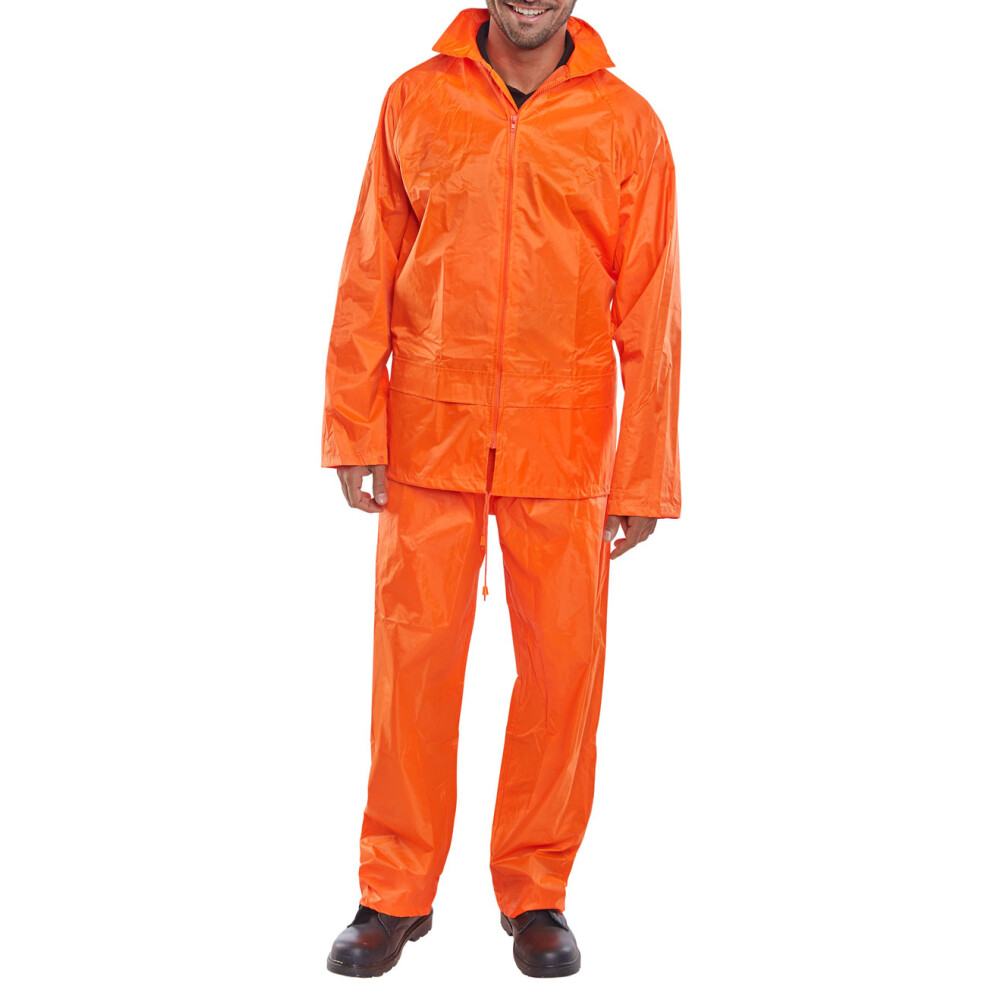 Beeswift Nylon Weatherproof Suit Orange M 5030566203251