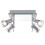 Litecraft Mercury Spotlight Plate Square Mirror Ceiling 4 Arm - Chrome 1