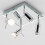 Litecraft Mercury Spotlight Plate Square Mirror Ceiling 4 Arm - Chrome 3