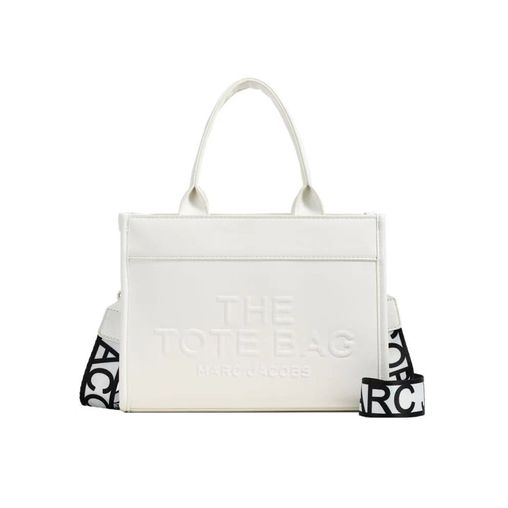 (white) Women's new handbag Letter-embossed tote bag High-value fashionable and sweet three-dimensional outing shoulder bag