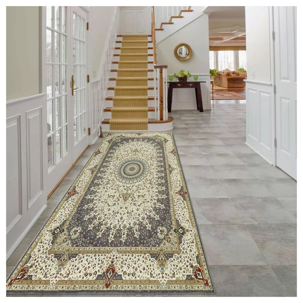 (80 x 150 cm (2ft 8" x 5ft)- Large Runner Rug) Willow Grey Rugs Luxury Runner Carpets Door Mat