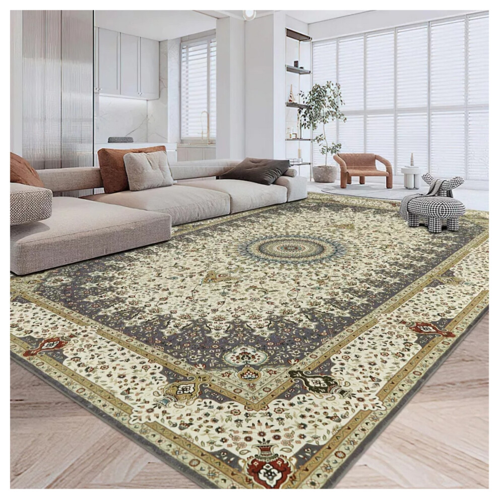 (160 x 230 cm (5ft 2" x 7ft 5")- Large Area Rug) Willow Grey Rugs Luxury Runner Carpets Door Mat