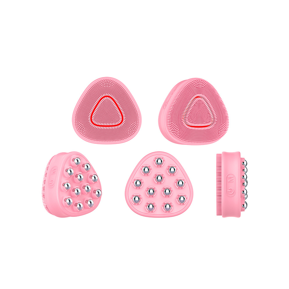 Chronus Facial Cleansing Brush Vibrating Face Scrubber Waterproof Rechargeable Silicone Electric Exfoliator Facial Cleanser Device Deep Cleansing For