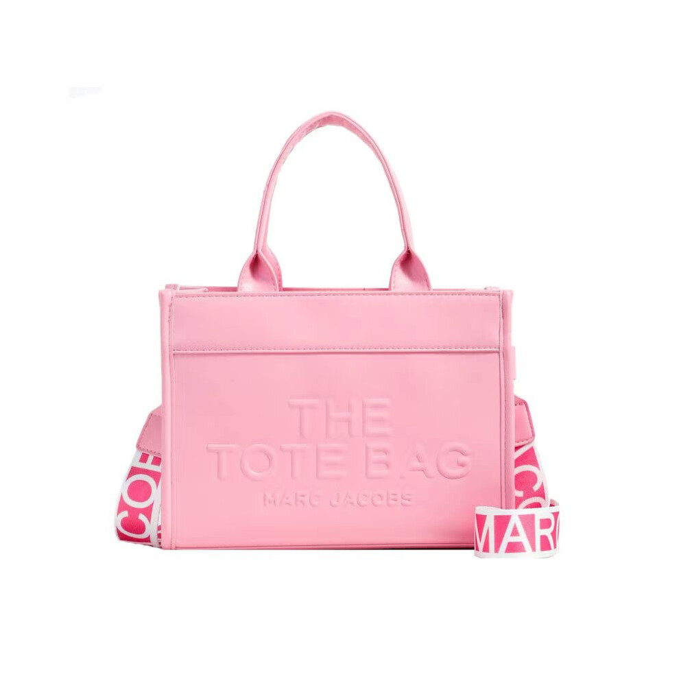 (pink ) Women's new handbag Letter-embossed tote bag High-value fashionable and sweet three-dimensional outing shoulder bag