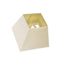 12" Empire Square Linen Lampshade - Cream