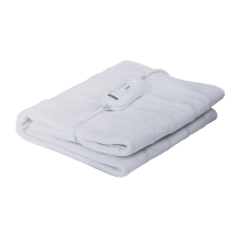 60W 3 Heat Setting Double Electric Blanket - White