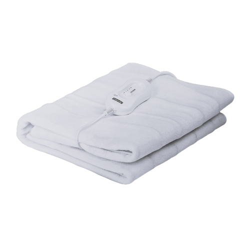 60W 3 Heat Setting Double Electric Blanket - White