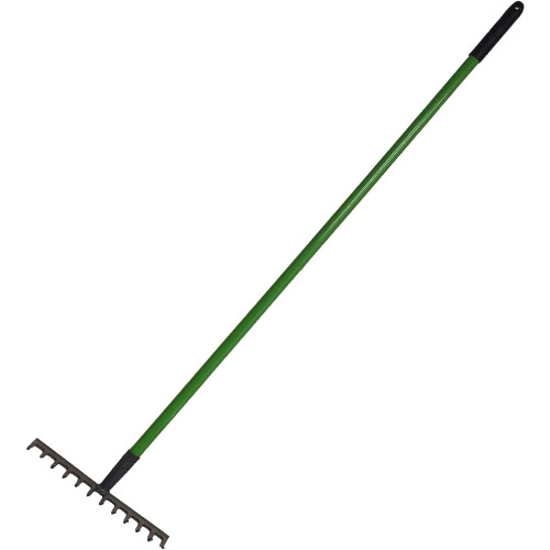 12 Teeth Soil Garden Rake - Green