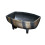 Half Barrel Burnt Wood Effect Pot - Walnut 1