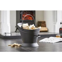Waterloo Coal Ash Wood Bucket Black