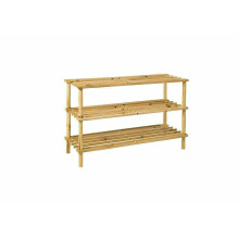 3 Tier Natural Wooden Shoe Rack