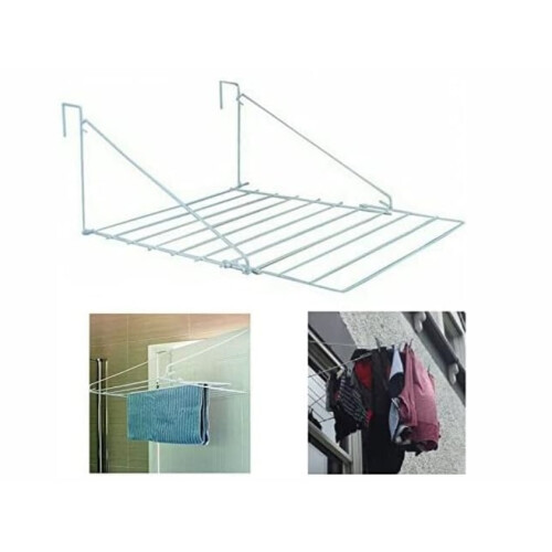 7 Metre Over Door Folding Utility Airer - White