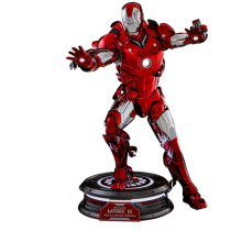 Figurina Hot Toys MMS744D64 - Marvel Comics - Iron Man - Iron Man Mark III Red & Chrome Version