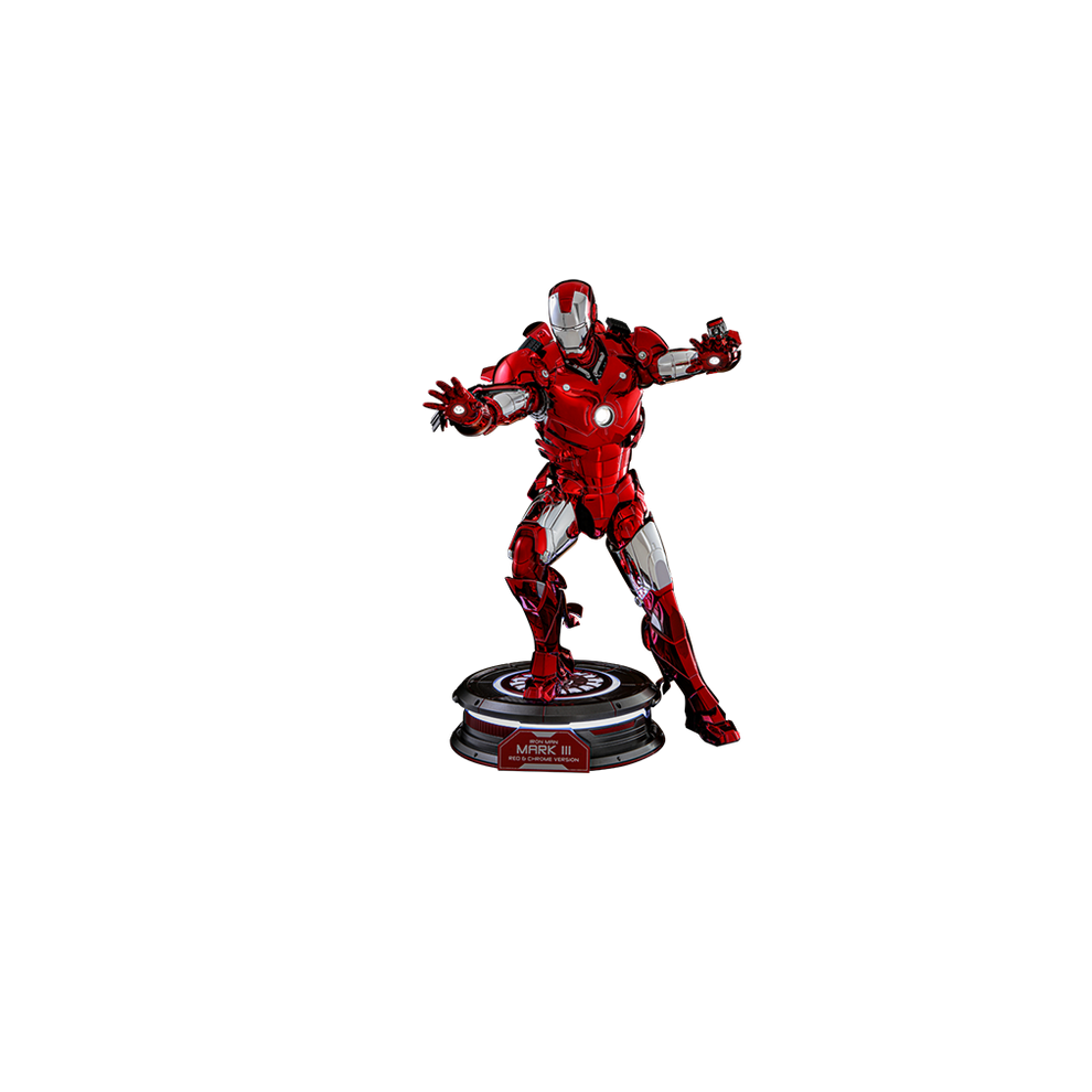 Figure Hot Toys MMS744D64 - Marvel Comics - Iron Man - Iron Man Mark III Red & Chrome Version