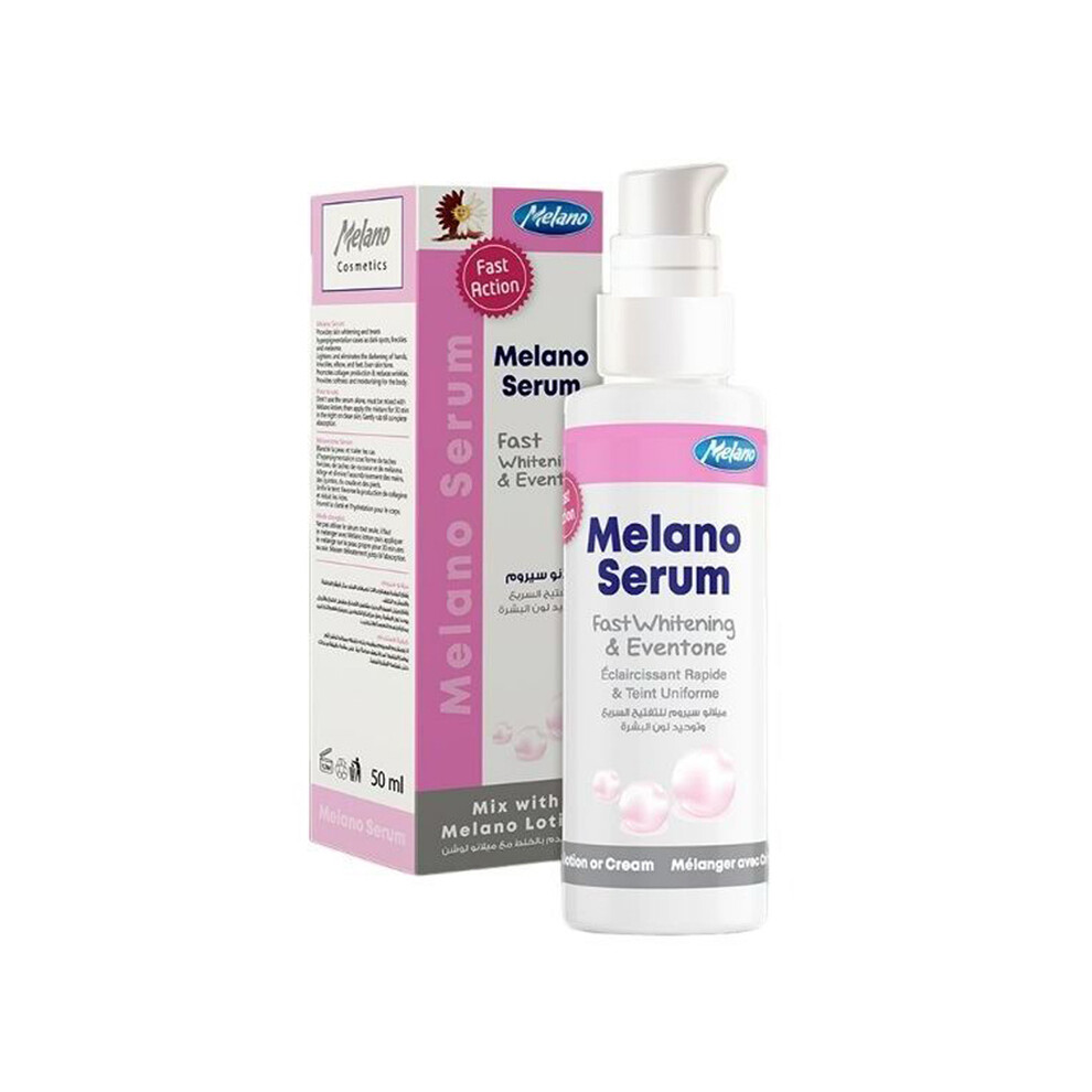 Melano Skin Whitening & Even Skin Tone Face Serum 50ml |Reduce Age Spots & Freckles|Brightening Formula|Removes Blemishes & Pigmentation|Facial Care