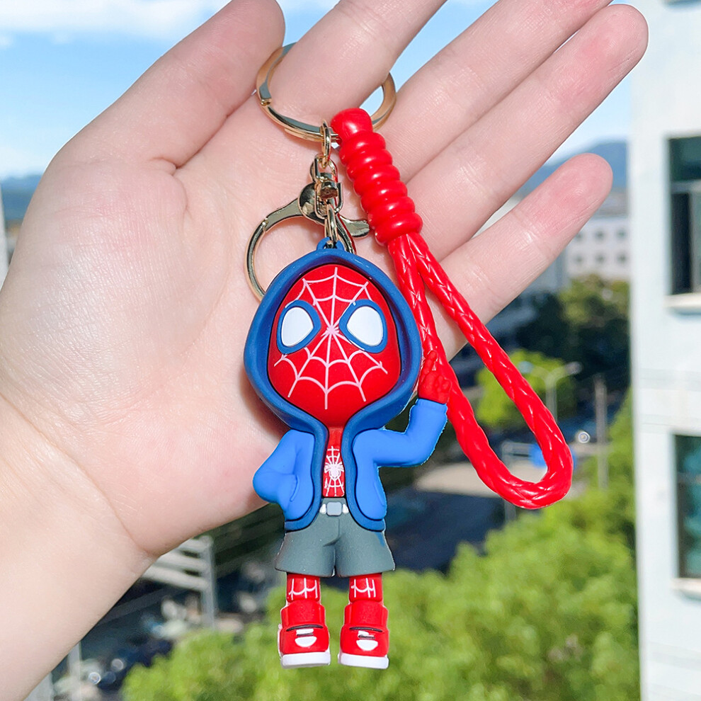 (Spiderman) Durable Pvc Keychain Captain America Widow Thor Black