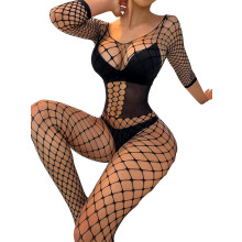 (Black) Women's Bodysuits - Body Stockings Women Sexy - Mesh Fishnet Bodysuit Sexy - Sexy Lingerie For Women