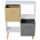 Homcom HOMCOM Freestanding 4 Cube Storage Cabinet Unit Bookcase w/ 2 Drawer 7
