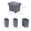 Homcom HOMCOM Recycle Waste Bin 40L Sorter Kitchen Recycle Waste Bin Pull ABS Silver 2