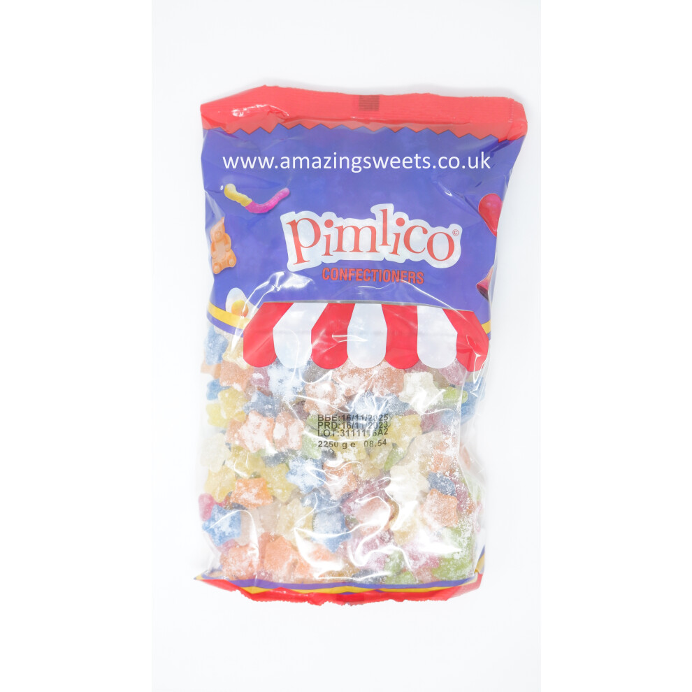 (VEGAN FIZZY STRAWBERRY (0515) 2.25KG Bag) HMC Certified Fizzy Stars, Cola Bottles, Peach Rings 2.25kg Bags Halal Sweets-image-OPC-PF7J66G-NEW