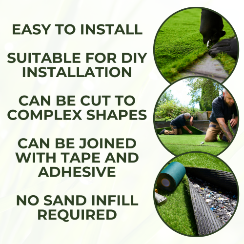 (0.5m, 2m) 40mm Artificial Grass- Realistic Looking Lawn Turf 2