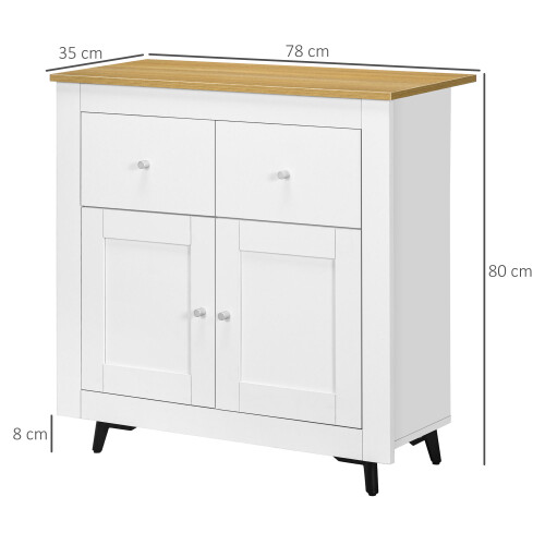 Homcom HOMCOM Sideboard Storage Cabinet Freestanding Kitchen Cupboard with Drawers 1