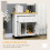 Homcom HOMCOM Sideboard Storage Cabinet Freestanding Kitchen Cupboard with Drawers 4