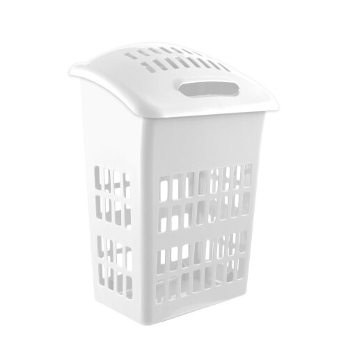 Signature Upright Laundry Basket White
