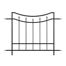 Arched Finial Fence Panel - Traditional Design, Durable Steel, Black Finish