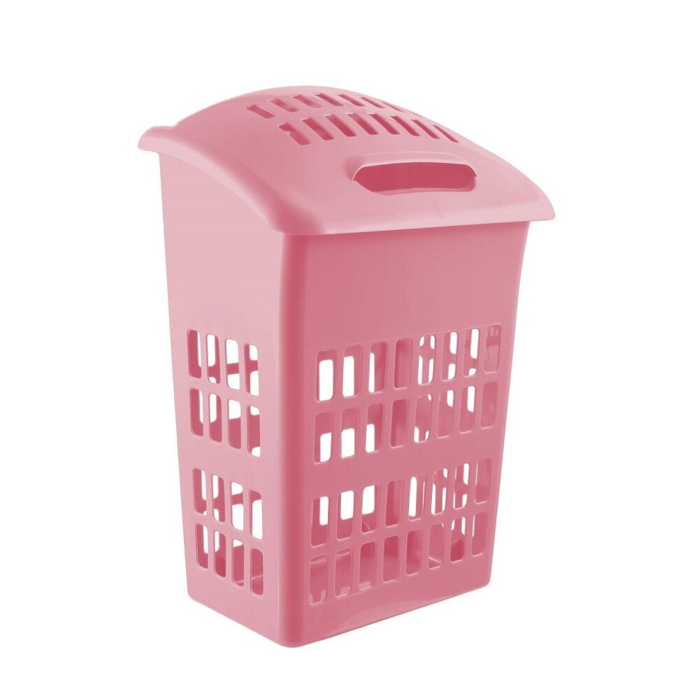 Signature Upright Laundry Basket Pink