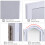 Homcom HOMCOM Lighted Tri-Fold Vanity Mirror Large Cosmetic Mirror w/ LED Lights White 3